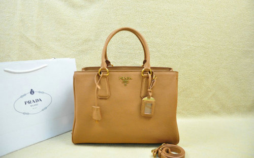 2014 Prada grainy calfskin tote bag BR4743 wheat for sale